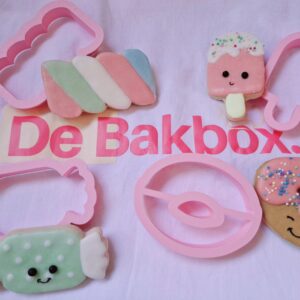 Uitstekers donut, spekje, snoepje en ijsje